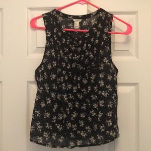 Floral Blouse with Lace Detail